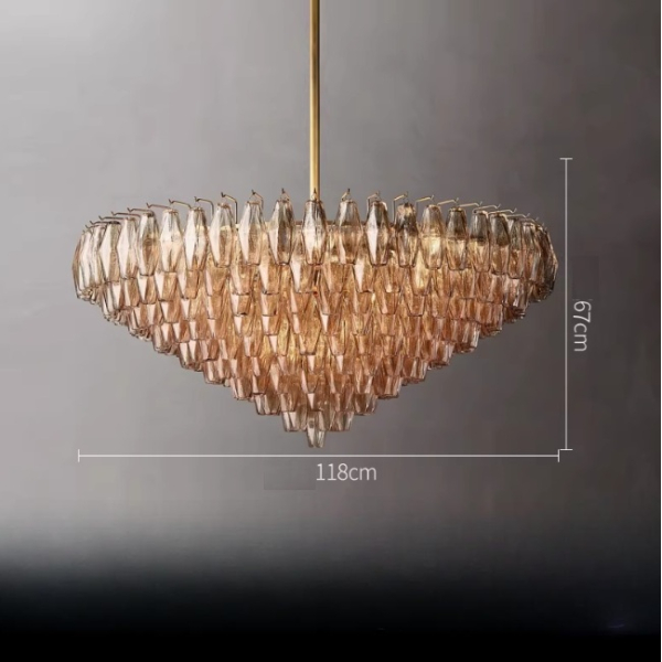 Люстра MURANO Brown Shimmer Frame 155 Anzazo купити 67276грн.