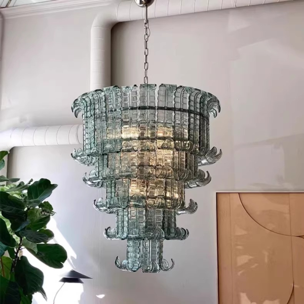 Люстра MURANO Dancing green crystals 036