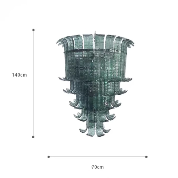 Люстра MURANO Dancing green crystals 036