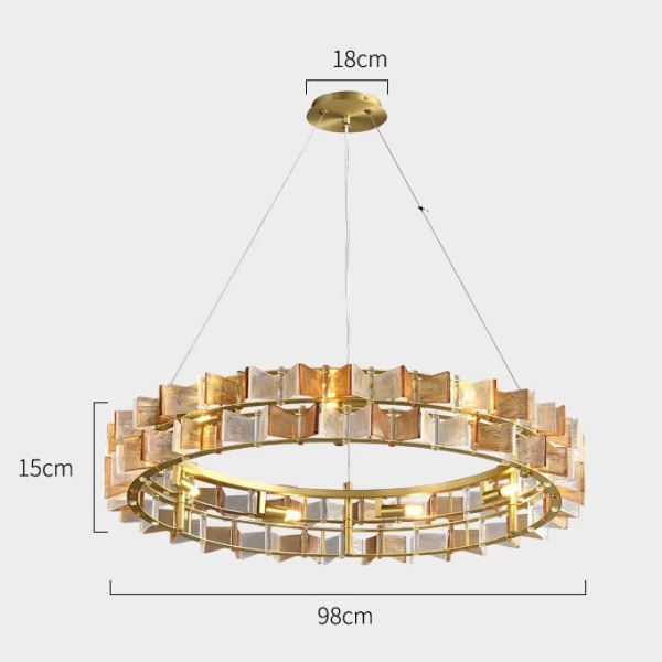 Люстра MURANO Golden ring of light 059