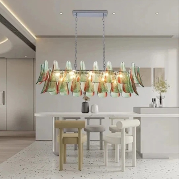  Люстра MURANO «Green petals» 010