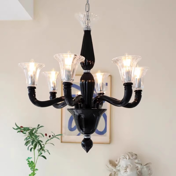 Люстра MURANO Opulent Black Cascade Light 094
