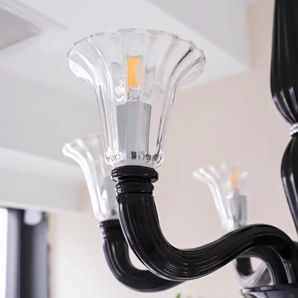 Люстра MURANO Opulent Black Cascade Light 094