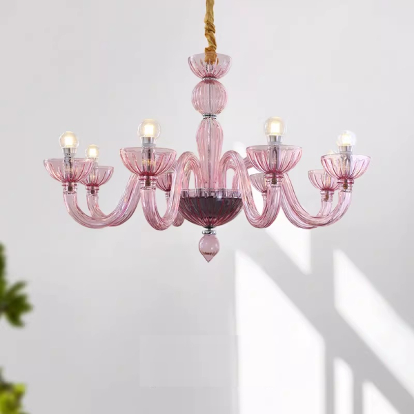 Люстра MURANO Opulent Pink Cascade Light 093