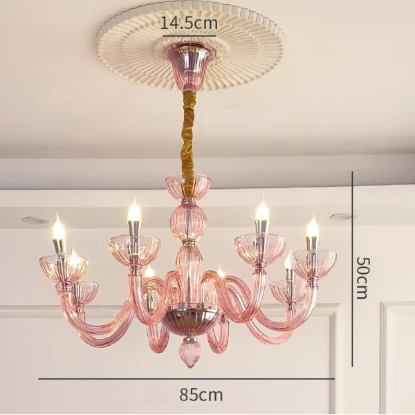 Люстра MURANO Opulent Pink Cascade Light 093