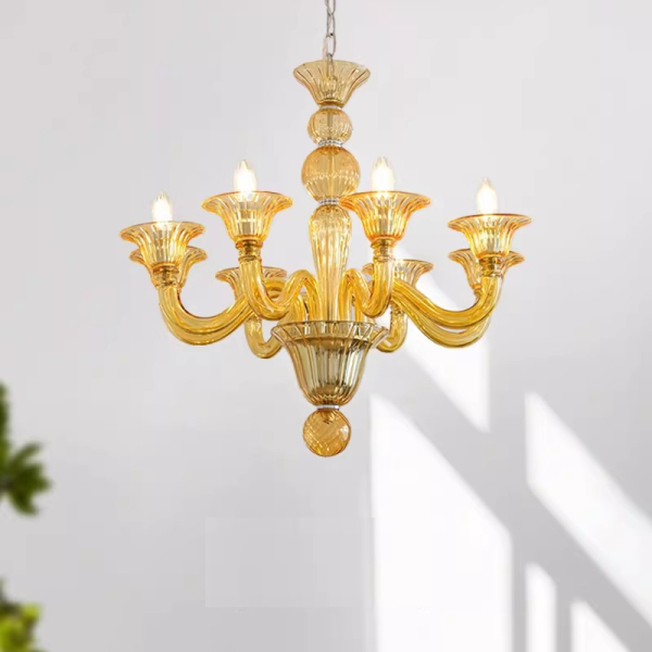 Люстра MURANO Opulent Yellow Cascade Light 091