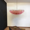 Люстра MURANO Pink Crystal Cascade Chandelier 084