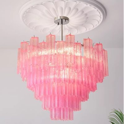 Люстра MURANO Pink TUBE 048