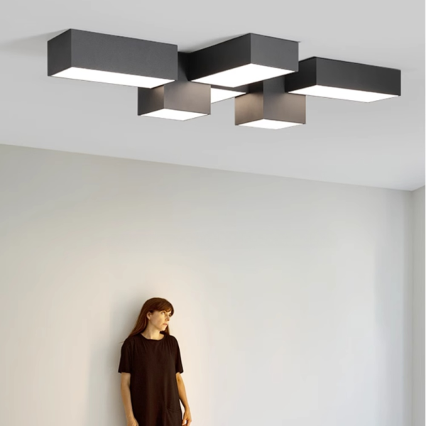 Стельовий світильник Silk Crown 6 плафон Чорний