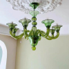Люстра MURANO Sleek Green Glass Fixture 090