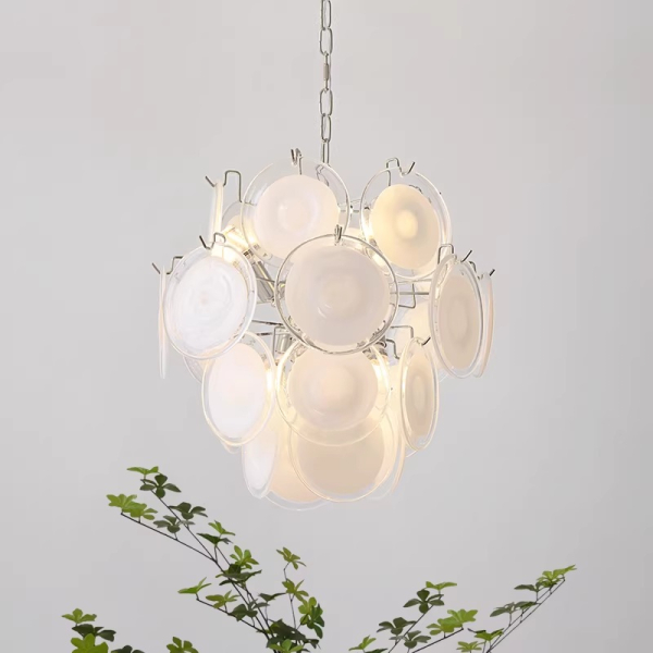 Люстра MURANO Sleek White Glass Orbit 102