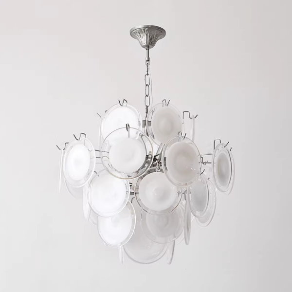 Люстра MURANO Sleek White Glass Orbit 102