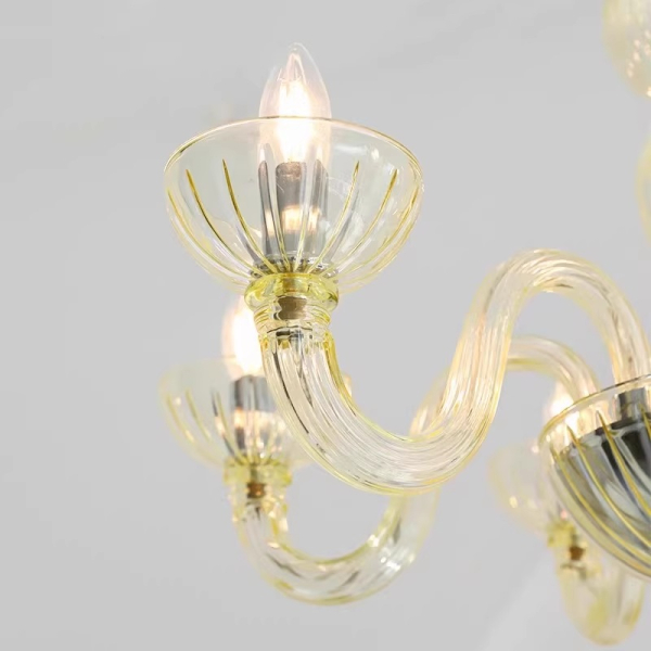 Люстра MURANO Sleek Yellow Glass Fixture 089