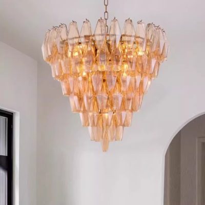 Люстра MURANO Yellow Amber Glass Chandelier 095