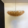 Люстра MURANO Yellow Crystal Cascade Chandelier 085