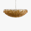 Люстра MURANO Yellow Crystal Cascade Chandelier 085