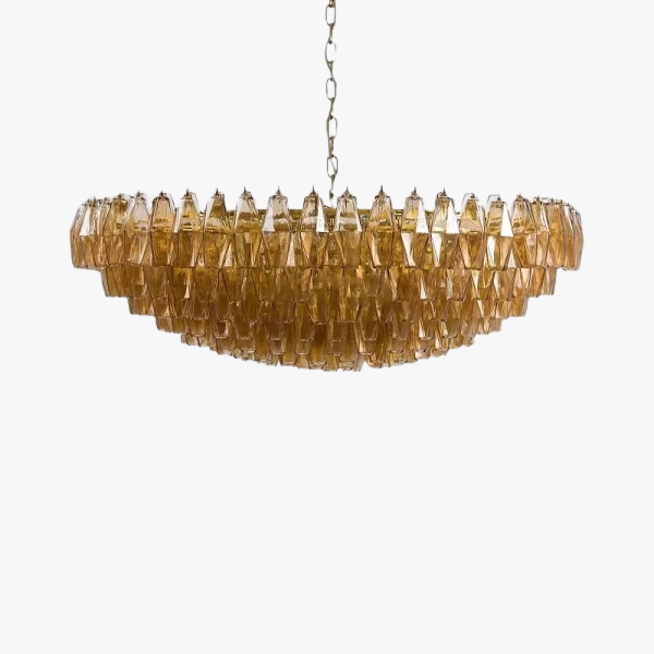 Люстра MURANO Yellow Crystal Cascade Chandelier 085