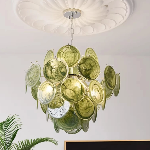 Люстра MURANO Sleek Green Glass Orbit 099