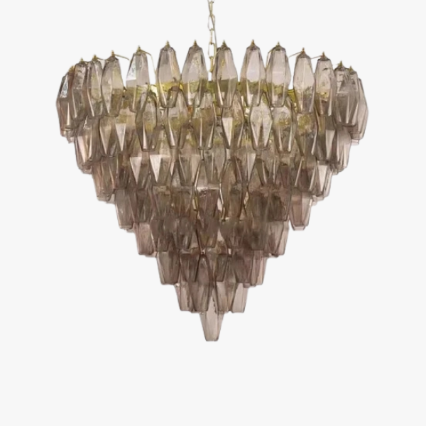 Люстра MURANO Gray Amber Glass Chandelier 096
