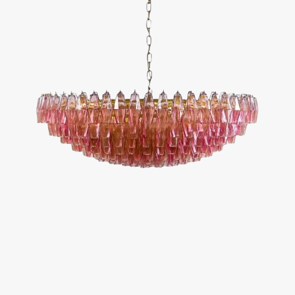Люстра MURANO Pink Crystal Cascade Chandelier 084