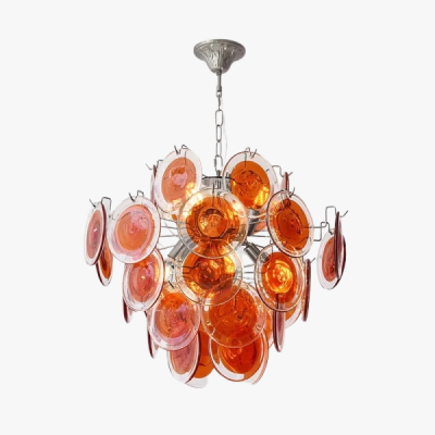 Люстра MURANO Sleek Orange Glass Orbit 100