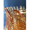 Каскадна люстра Amber Leaf — люстри дизайнерські, колір бурштиновий, з матеріалу  метал, скло, стиль сучасний