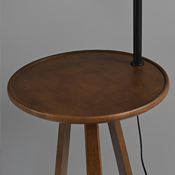 Торшер Arc Side Table — торшери, колір горіха і білий, з матеріалу метал, дерево, стиль сучасний