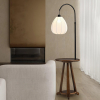 Торшер Arc Side Table — торшери, колір горіха і білий, з матеріалу метал, дерево, стиль сучасний