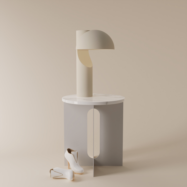 Настільна лампа Arcora Minimalist — колір помаранчевий і чорний, з матеріалу метал, стиль модерн
