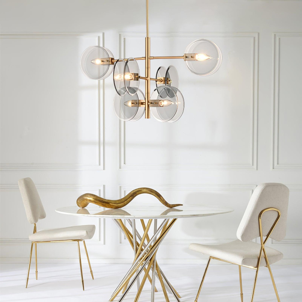 Люстра Arteriors Norwich — колір сірий, з матеріалу метал, скло, стиль сучасний