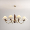 Люстра Асквіт — люстри дизайнерські, колір горіха, з матеріалу залізо, пк, стиль модерн
