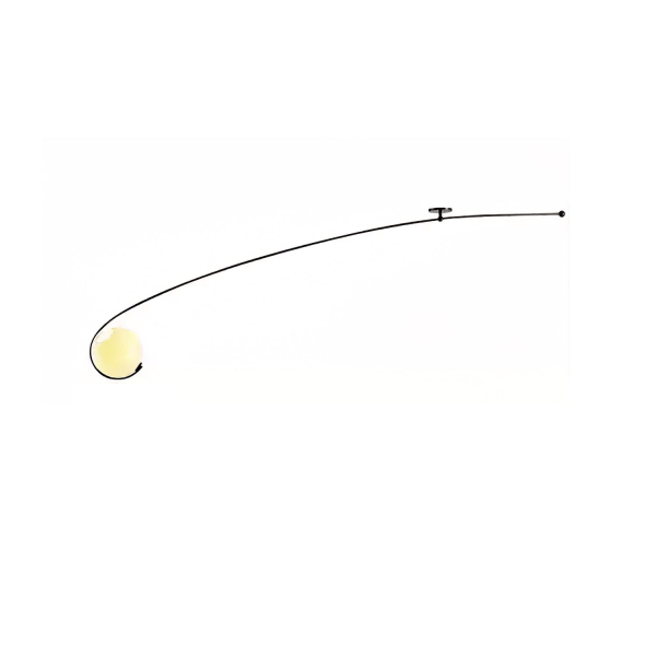 Стельовий світильник Astral Curve — колір золото і чорний, з матеріалу  метал, скло, стиль модерн