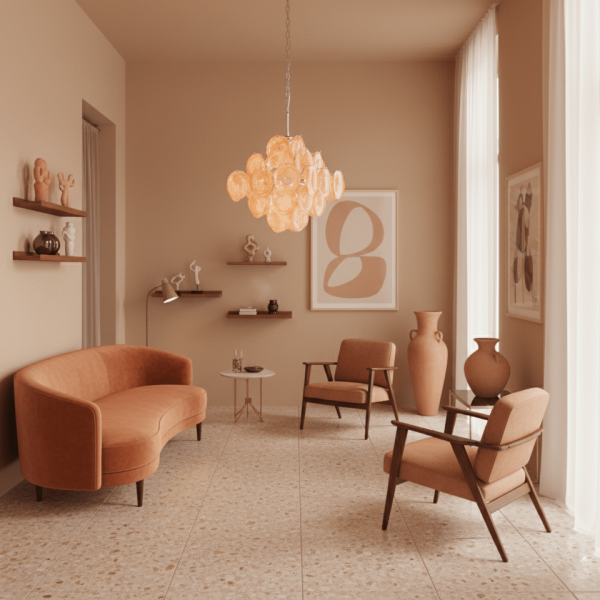 Люстра з муранського скла Aurelia Apricot