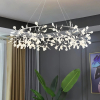 Чорна велика люстра Firefly LED — люстри дизайнерські, з матеріалу нержавіюча сталь, акрил, стиль модерн