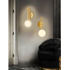 Бра Бауэр — цвет латунь і белый, стиль модерн