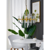 Винтажная антикварная латунная люстра — из материала латунь, кришталь, стиль модерн