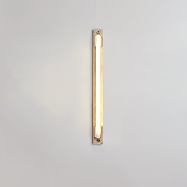 Настенный светильник Caelum Light Bar — бра, цвет дерева і желтый, из материала метал,  жовтий травертин, стиль модерн
