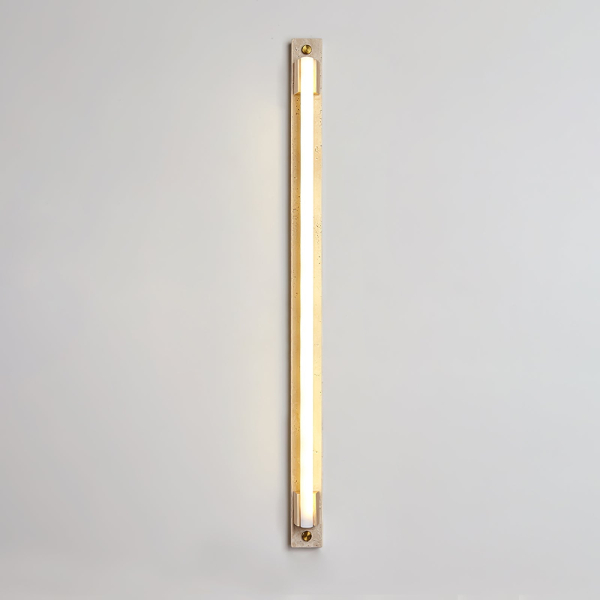 Настенный светильник Caelum Light Bar — бра, цвет дерева і желтый, из материала метал,  жовтий травертин, стиль модерн