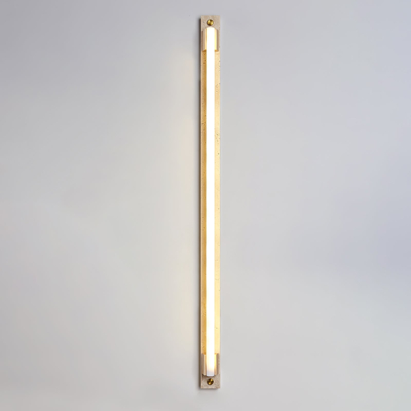 Настенный светильник Caelum Light Bar — бра, цвет дерева і желтый, из материала метал,  жовтий травертин, стиль модерн