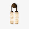 Бра Calla Ribbed Alabaster — цвет белый і латунь, из материала  метал, алебастр, стиль модерн