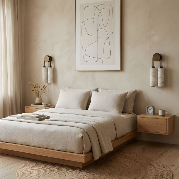 Бра Calla Ribbed Alabaster — цвет белый і латунь, из материала  метал, алебастр, стиль модерн