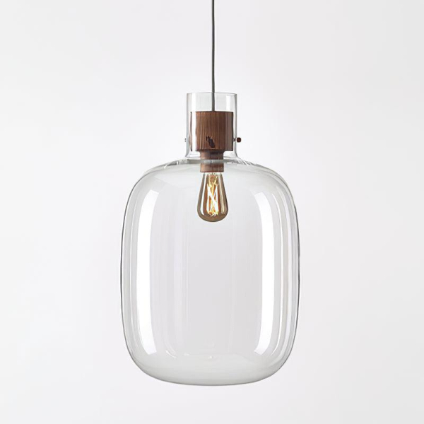 Підвісний світильник Cambre Glass — колір прозорий і сірий, з матеріалу метал, скло, стиль модерн