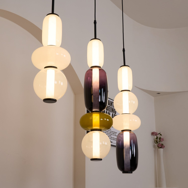 Підвісний світильник Candied Glass — з матеріалу метал, скло, стиль модерн