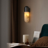 Капсульний світильник Alabaster Sconce — бра, колір чорний і білий, з матеріалу метал, алебастр, стиль модерн