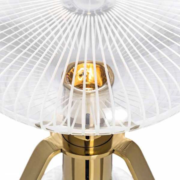 Шифрувальна таблиця Light — настільна лампа, колір золото і прозорий, з матеріалу скло, метал, стиль модерн