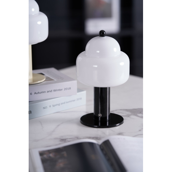 Настільна лампа Cloud Dome — колір бежевий і білий, з матеріалу метал, скло, стиль модерн