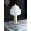 Настільна лампа Cloud Dome — колір бежевий і білий, з матеріалу метал, скло, стиль модерн