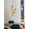 Подвесной светильник Chiswick Glass Combination — цвет серебристый і медь, из материала метал, скло, стиль современный