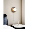 Настінний світильник Crater із підсвічуванням — бра, колір чорний і білий, з матеріалу метал,  чорний травертин, стиль модерн