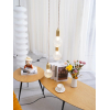 Світлодіодна підвісна лампа Crystal Bulb — підвісний світильник, колір латунь і прозорий, з матеріалу скло, стиль модерн